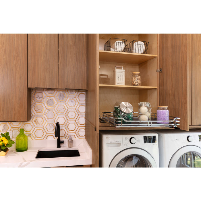 Hardware Resources 27" Polished Chrome STORAGE WITH STYLE® Metal Soft-close Pullout Basket