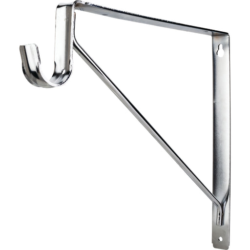 Hardware Resources Chrome Shelf Bracket with Rod Support for 1-5/16" Round Closet Rods