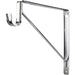 Hardware Resources Chrome Shelf Bracket with Rod Support for 1-5/16" Round Closet Rods