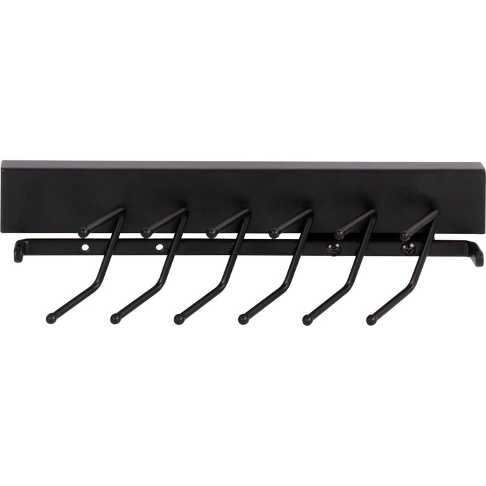 Hardware Resources Matte Black 12" Tie Rack