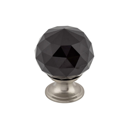 Top Knobs Black Crystal 1 3/8" Diameter Round Knob