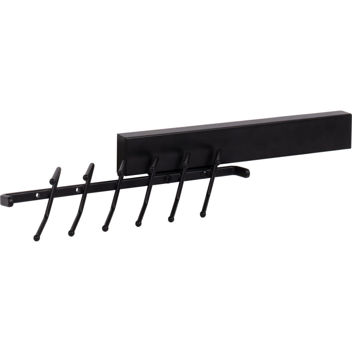 Hardware Resources Matte Black 12" Tie Rack