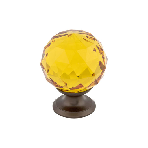 Top Knobs Amber Crystal 1 3/8" Diameter Round Knob