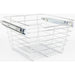 Hardware Resources Chrome Closet Pullout Basket with Slides 16"D x 17"W x 11"H