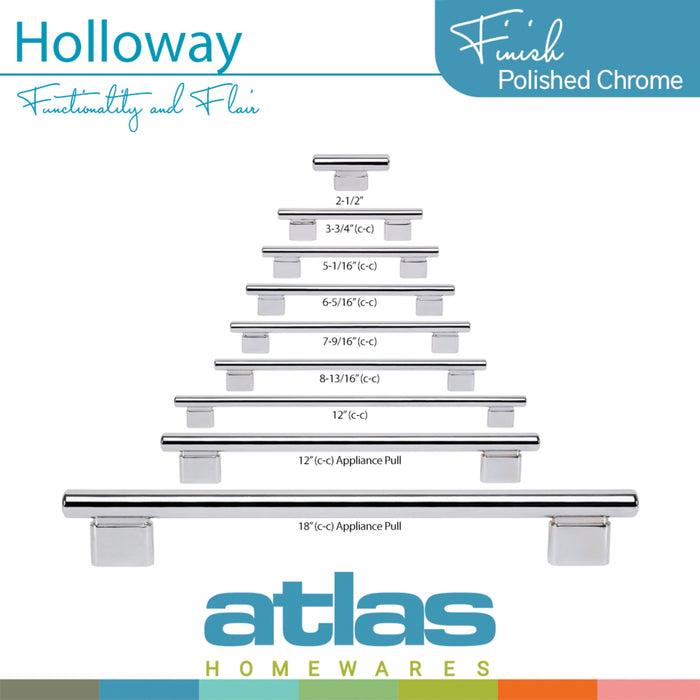 Atlas Holloway 8 13/16" Center to Center Bar Pull