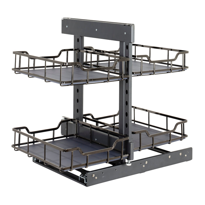 Hardware Resources 18" Black Nickel STORAGE WITH STYLE® Full-Height Blind Corner Organizer