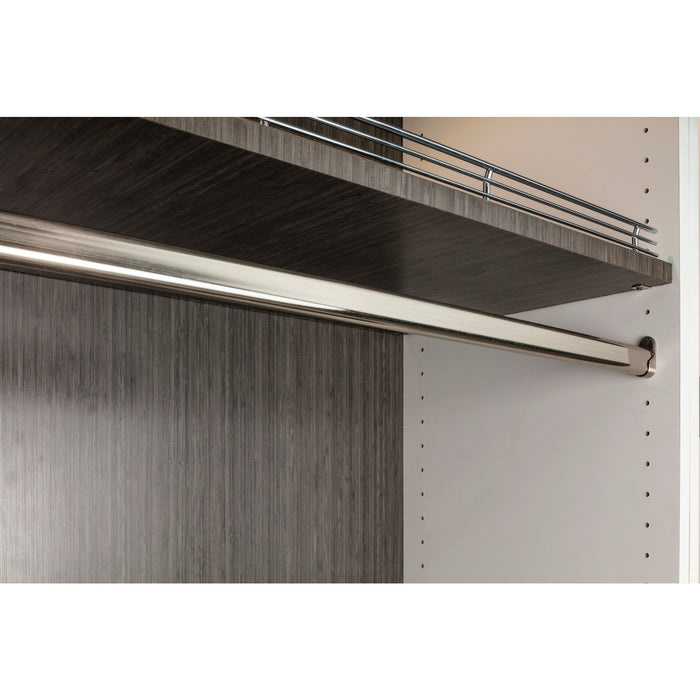 Hardware Resources Matte Black 19/32" x 1-3/16" x 12' Oval Steel Closet Rod