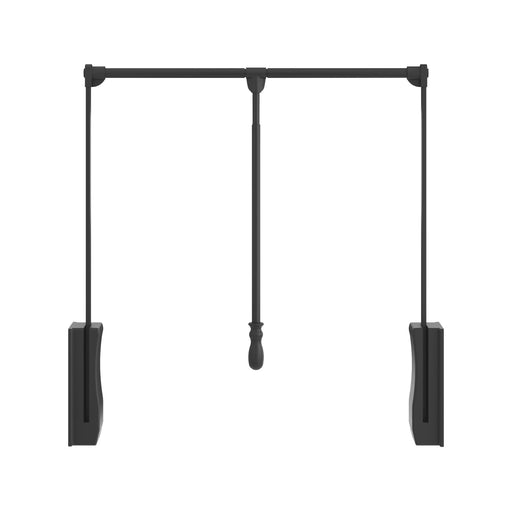 Hardware Resources Black Expandable Wardrobe Lift for 33" - 48" Openings