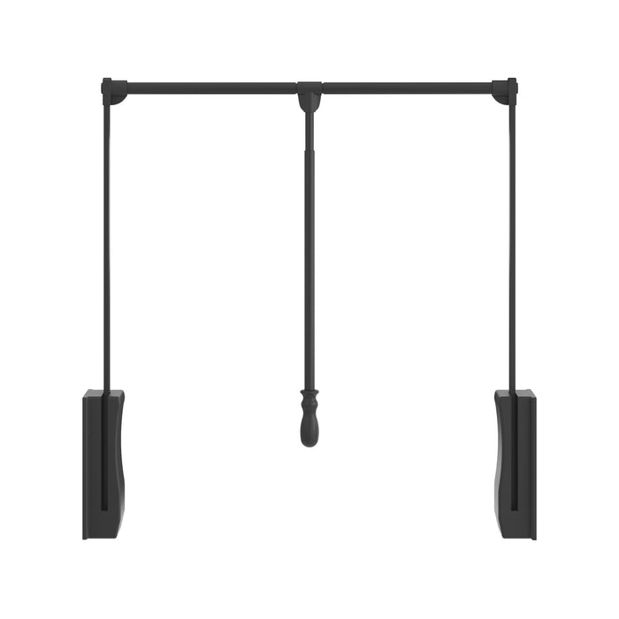 Hardware Resources Black Expandable Wardrobe Lift for 33" - 48" Openings