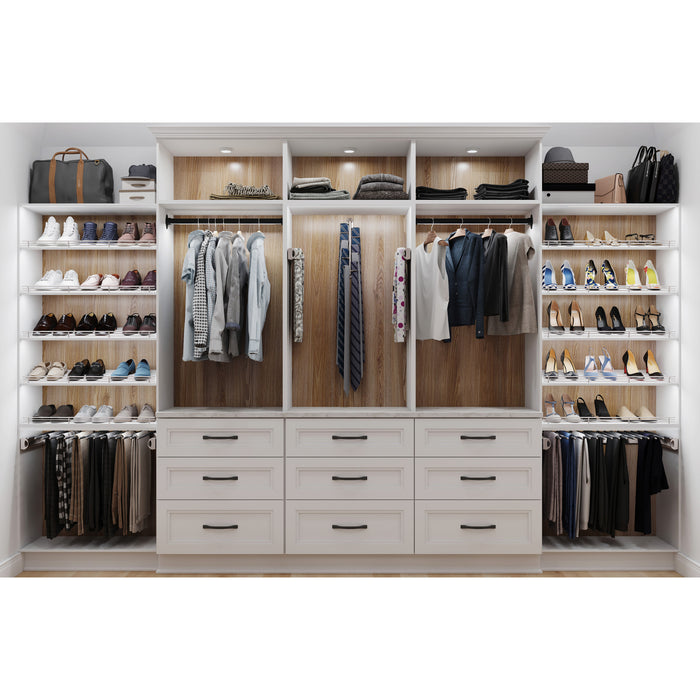 Hardware Resources Polished Chrome 12-Hook Cascading Tie Organizer