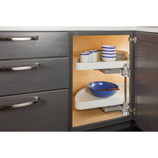 Hardware Resources 35" Plastic Half-Moon Lazy Susan