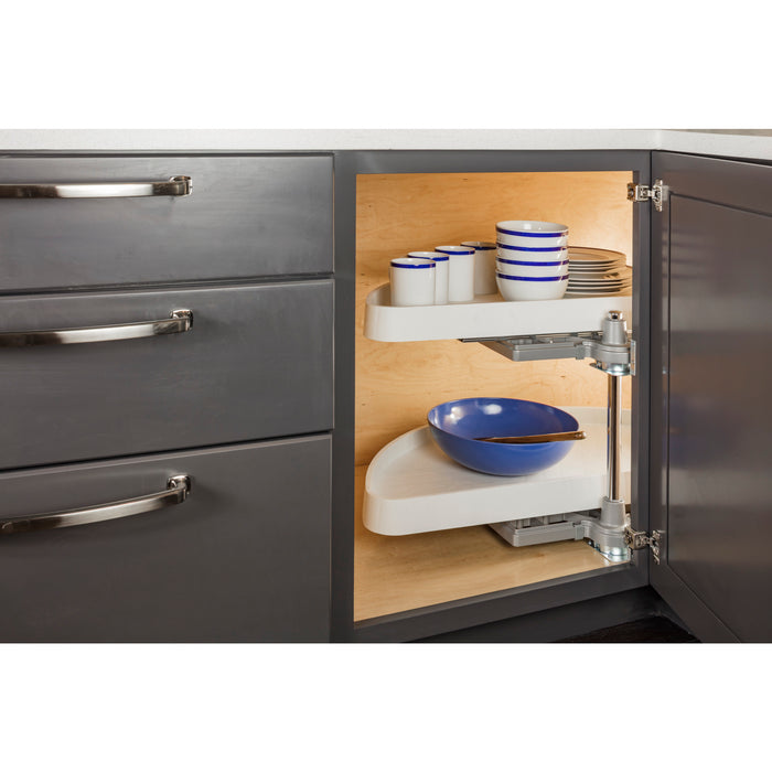 Hardware Resources 38" Plastic Half-Moon Lazy Susan