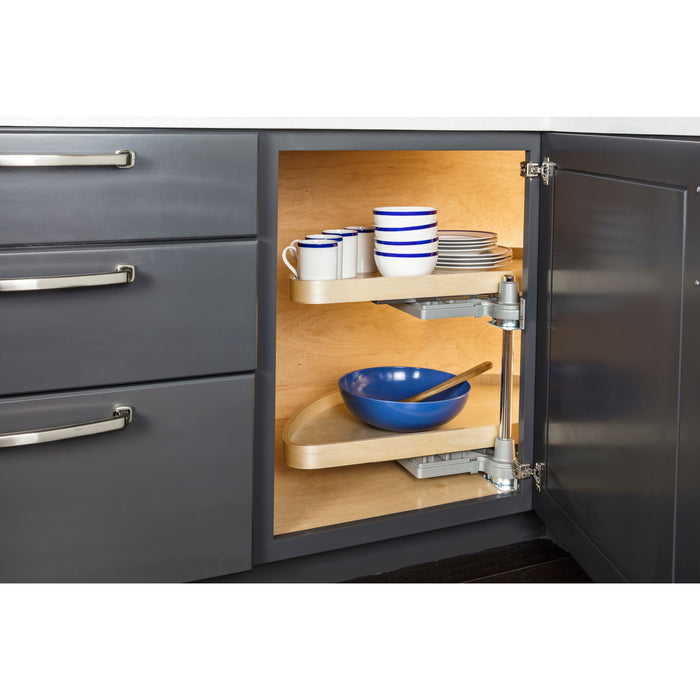 Hardware Resources 35" Wood Half-Moon Lazy Susan